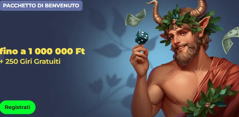 Pacchetto di benvenuto fino a 1 000 000 ft 250 giri gratuiti